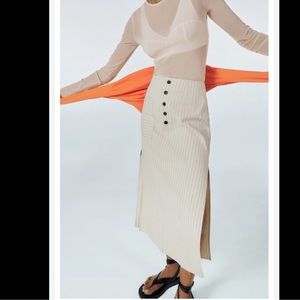 Zara midi stripped skirt